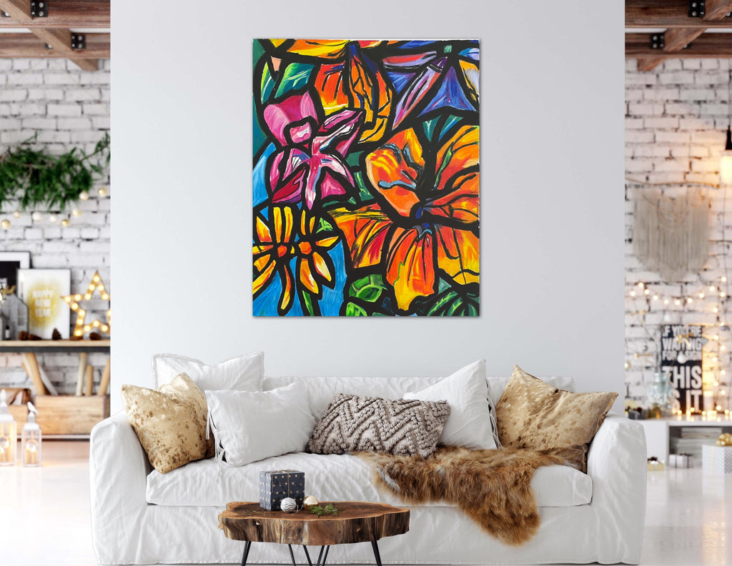 Abstract Lilies - Art Prints