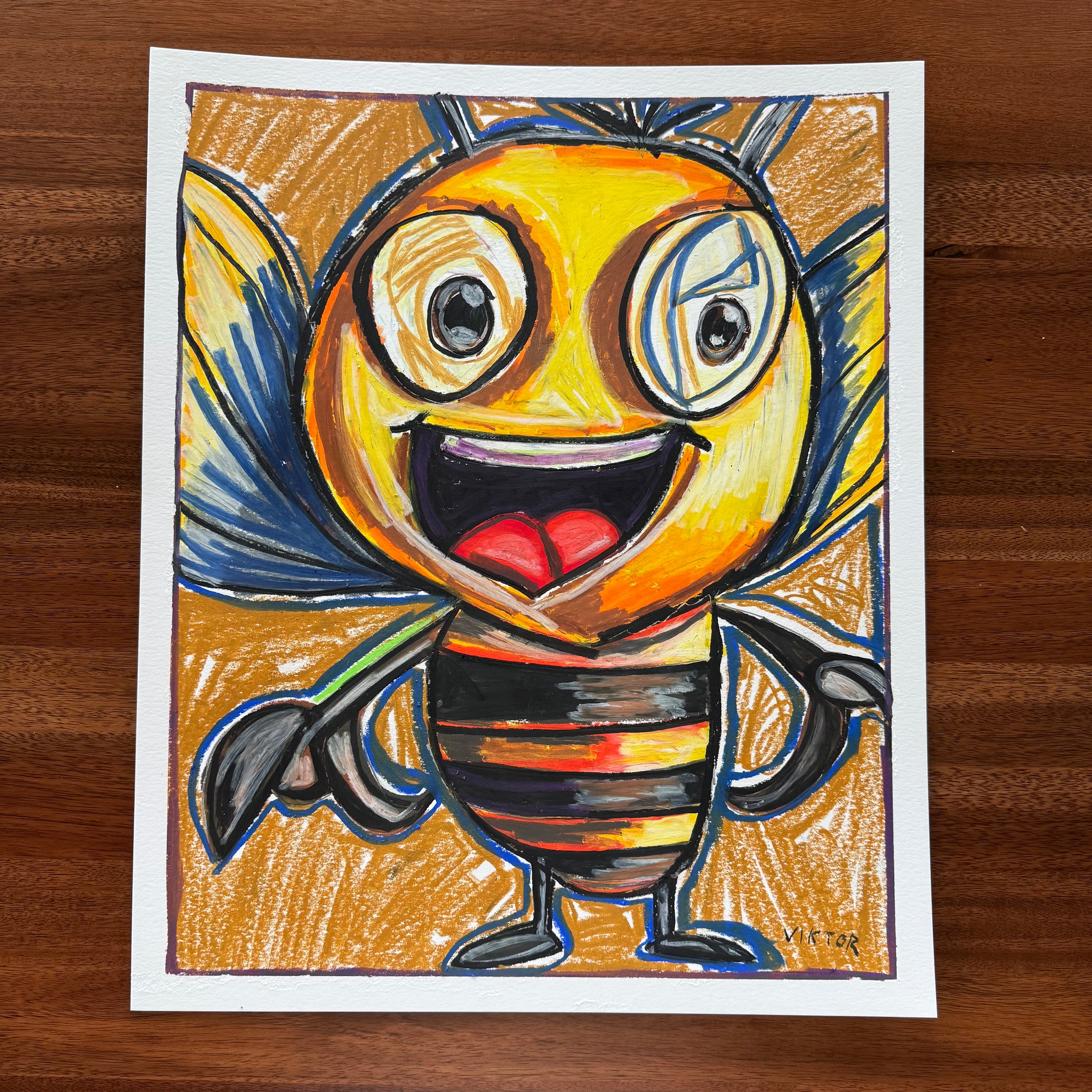 The Cute Bee - ORIGINAL  14x17”