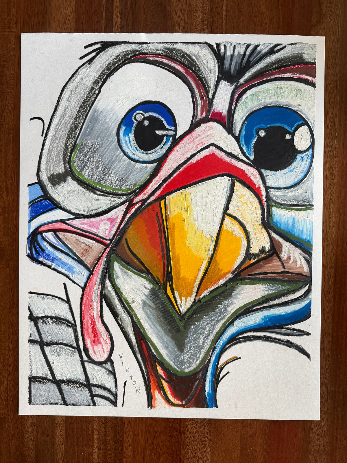 Gilbert - ORIGINAL OIL PASTEL ARTWORK - 19x24"