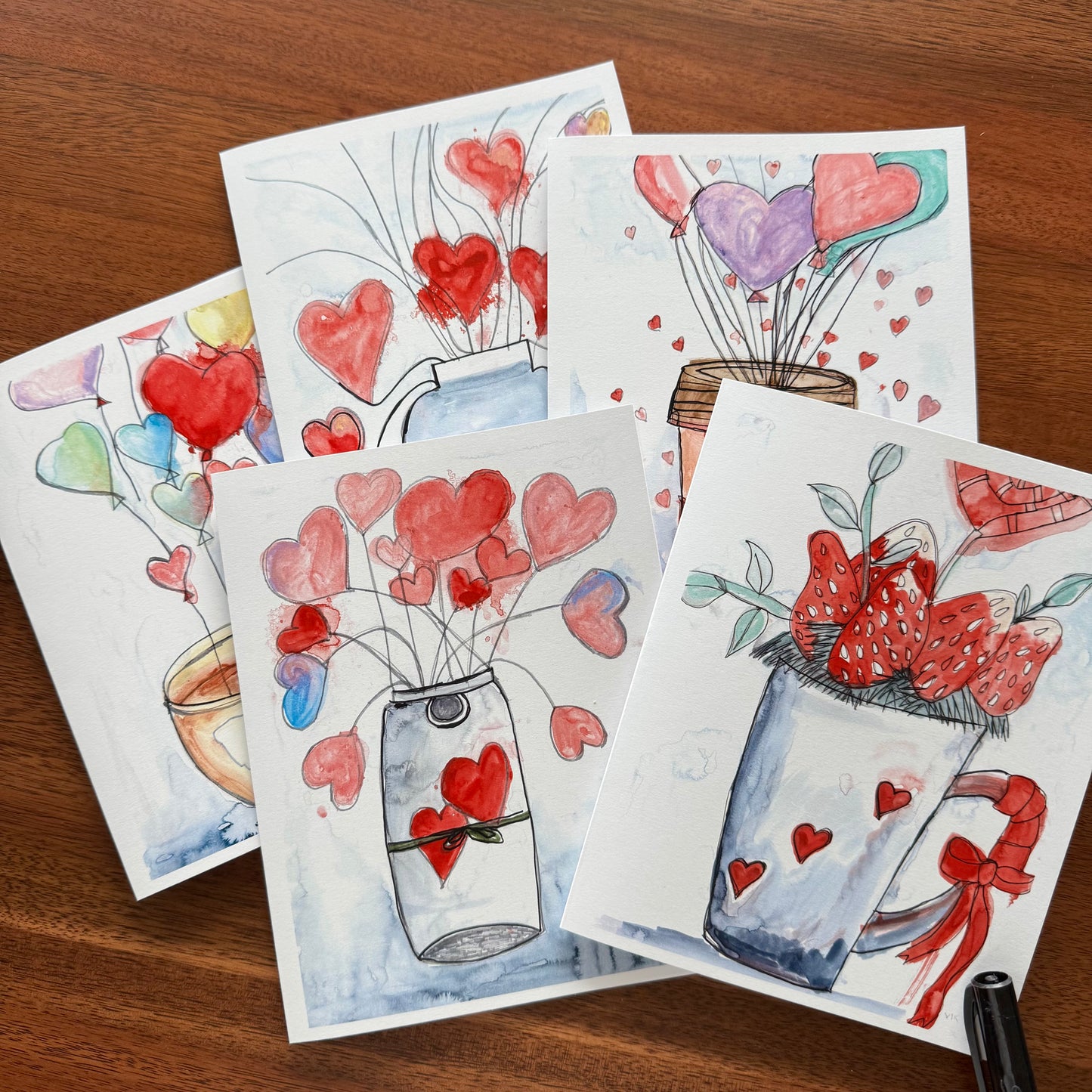 Valentine's Hearts - Greeting cards