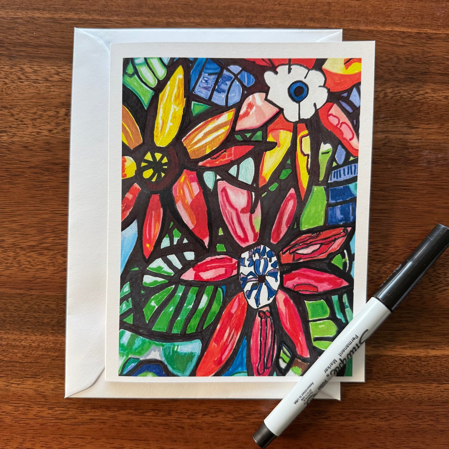 The Colorful Flowers - Greeting cards