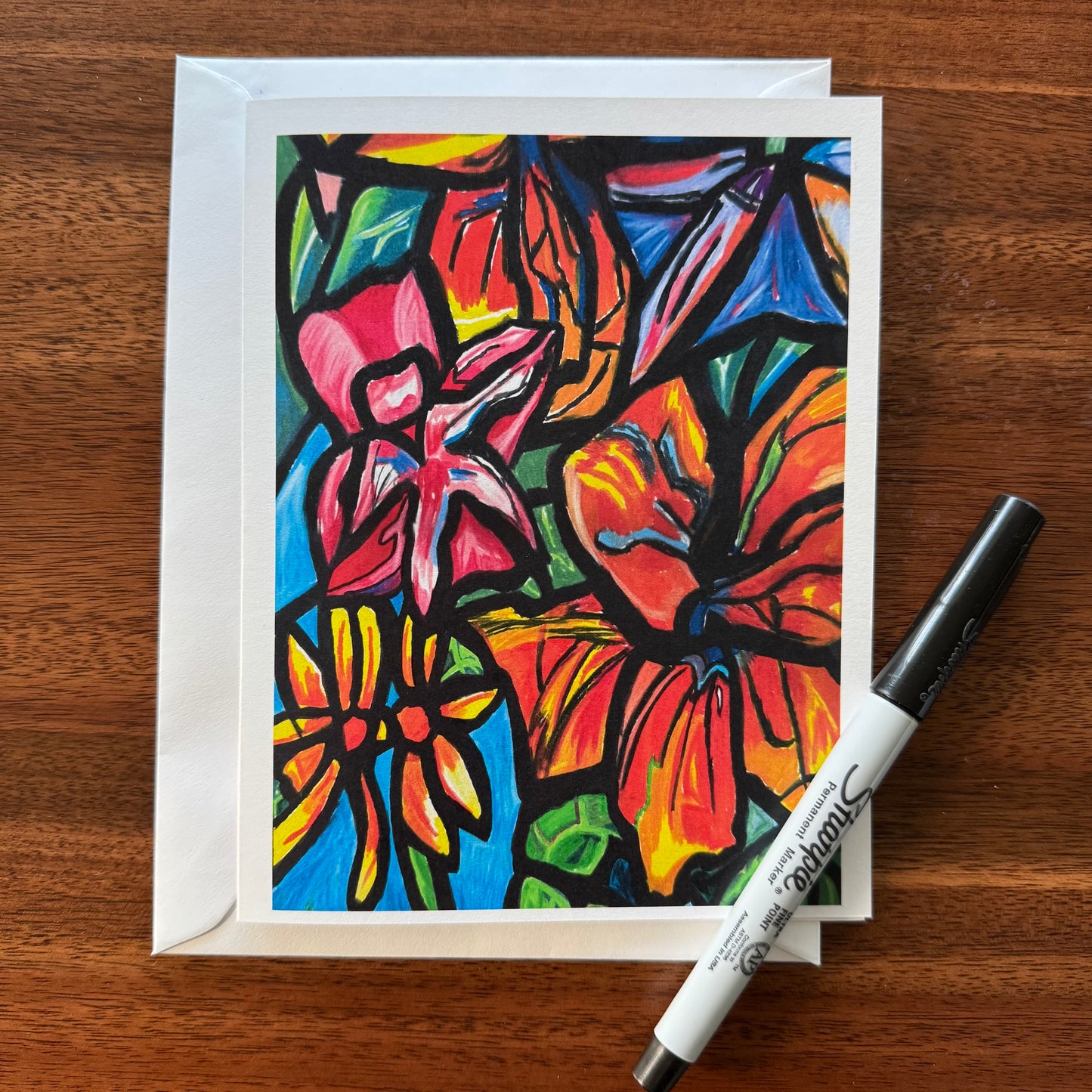 The Colorful Flowers - Greeting cards