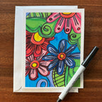 The Colorful Flowers - Greeting cards