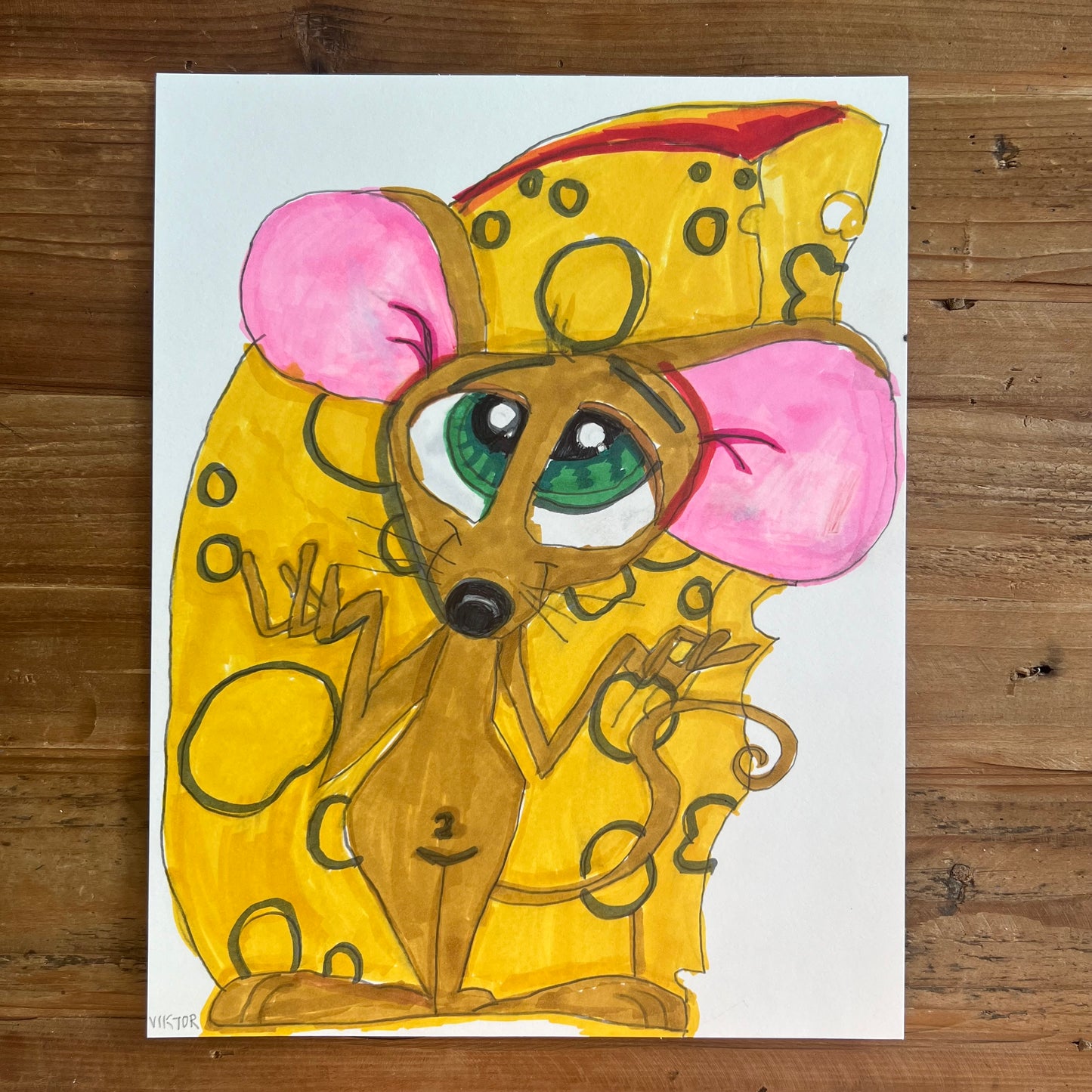 The Cute Mouse - ORIGINAL 11x14”