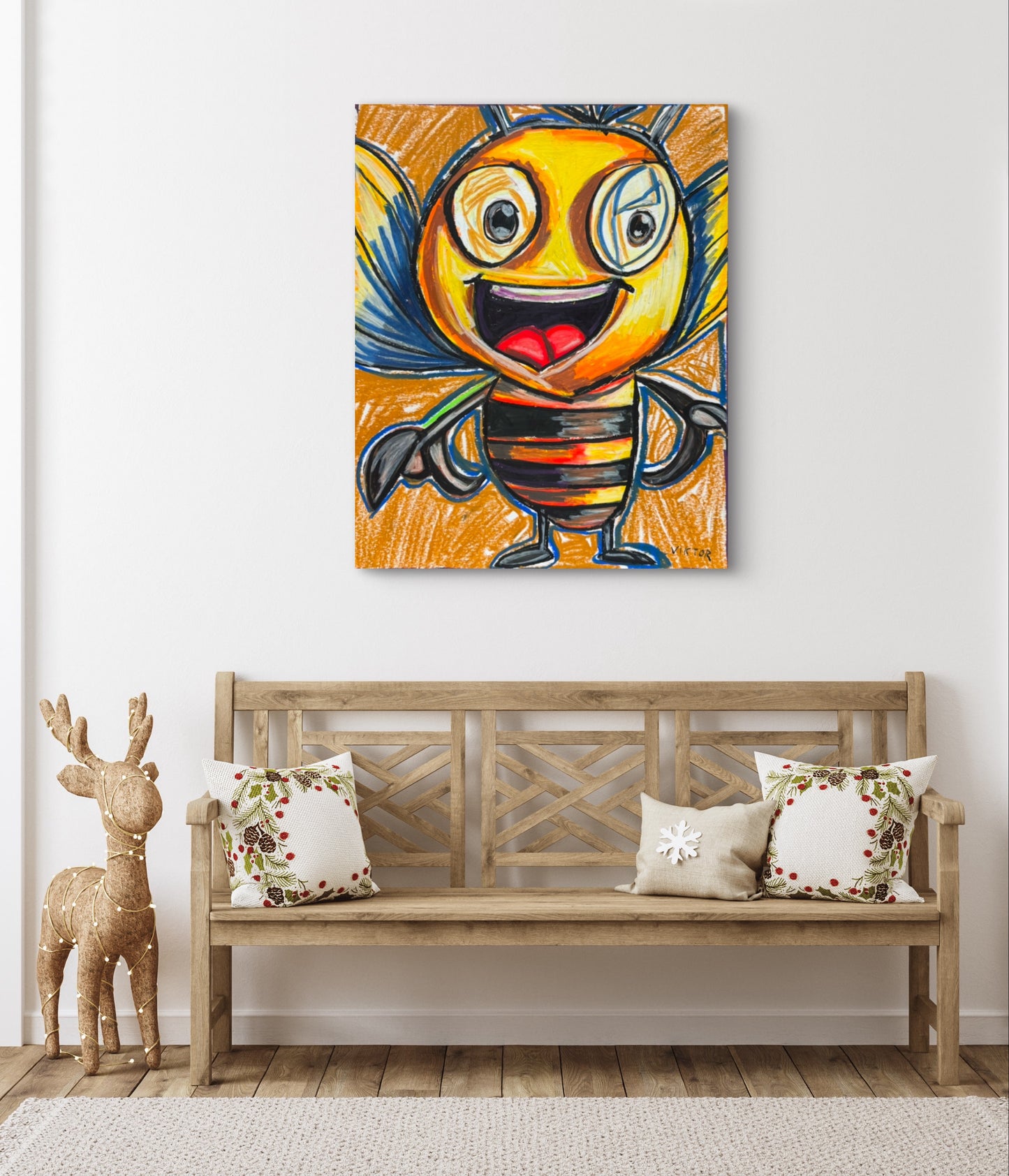 The Cute Bee - Art Prints