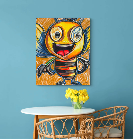 The Cute Bee - Art Prints