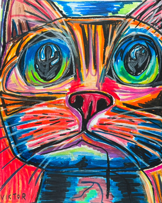 Frazzled Cat - Art Prints