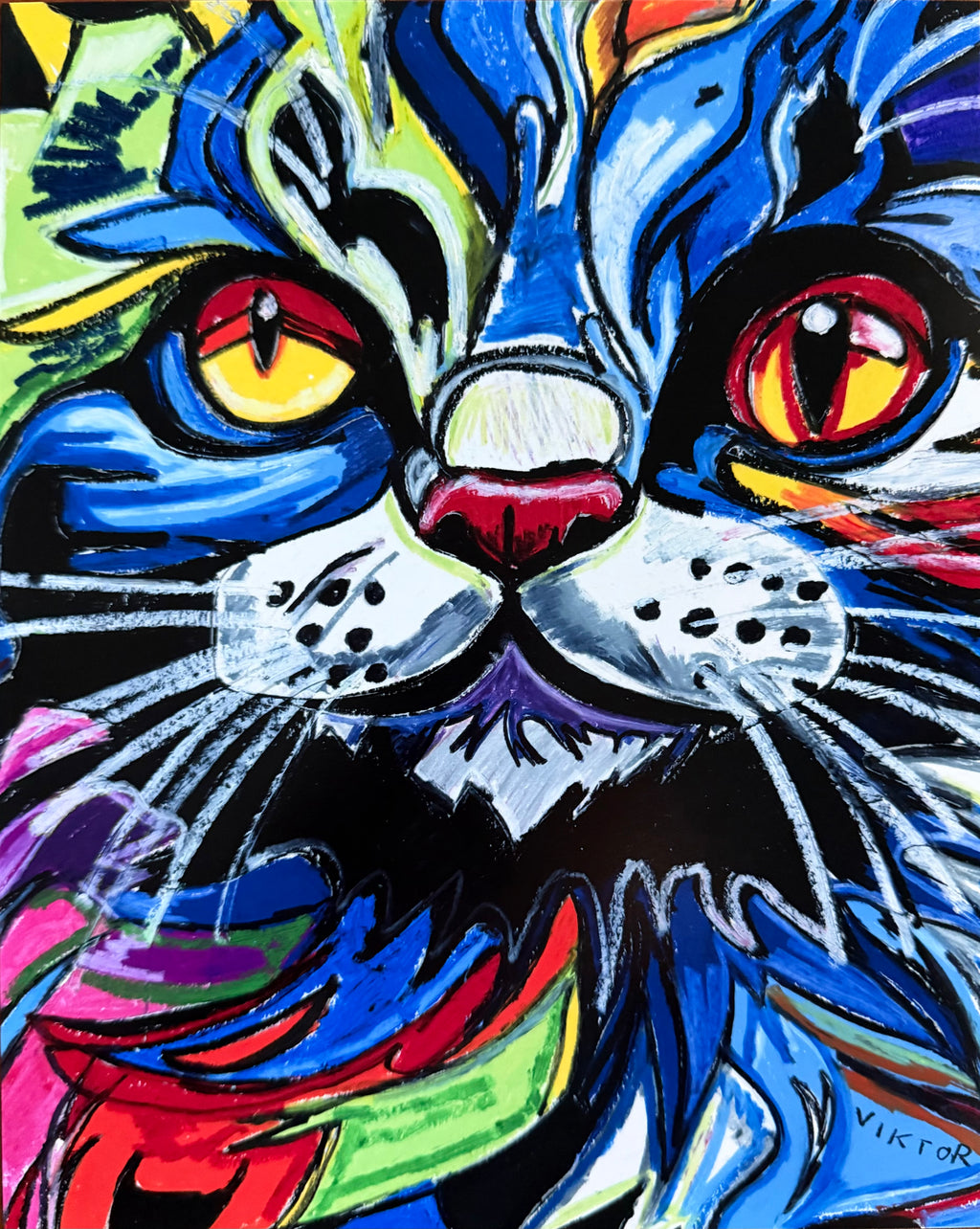 Vibrant Cat - Art Prints