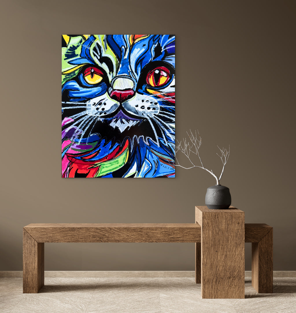 Vibrant Cat - Art Prints