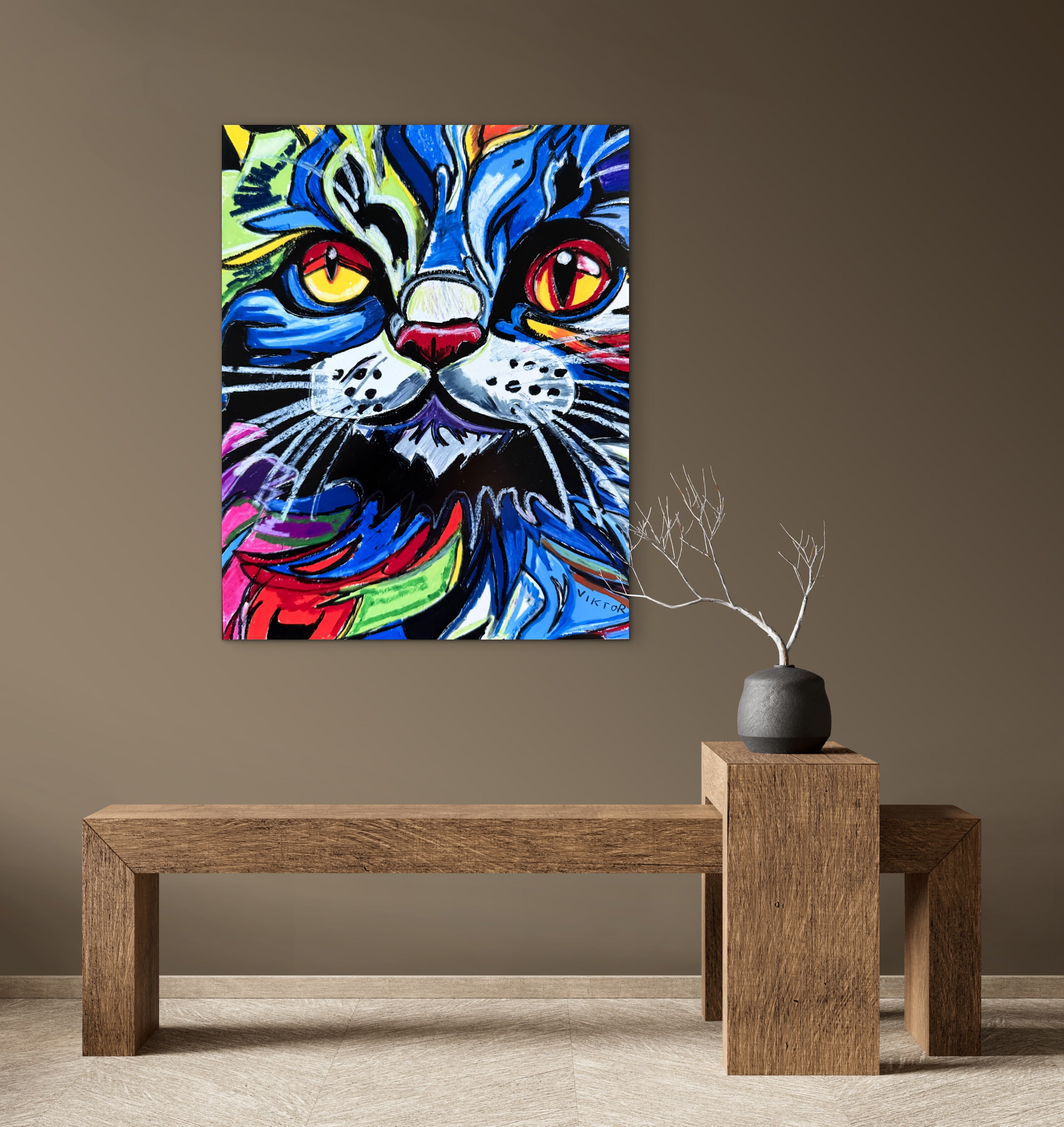 Vibrant Cat - Art Prints