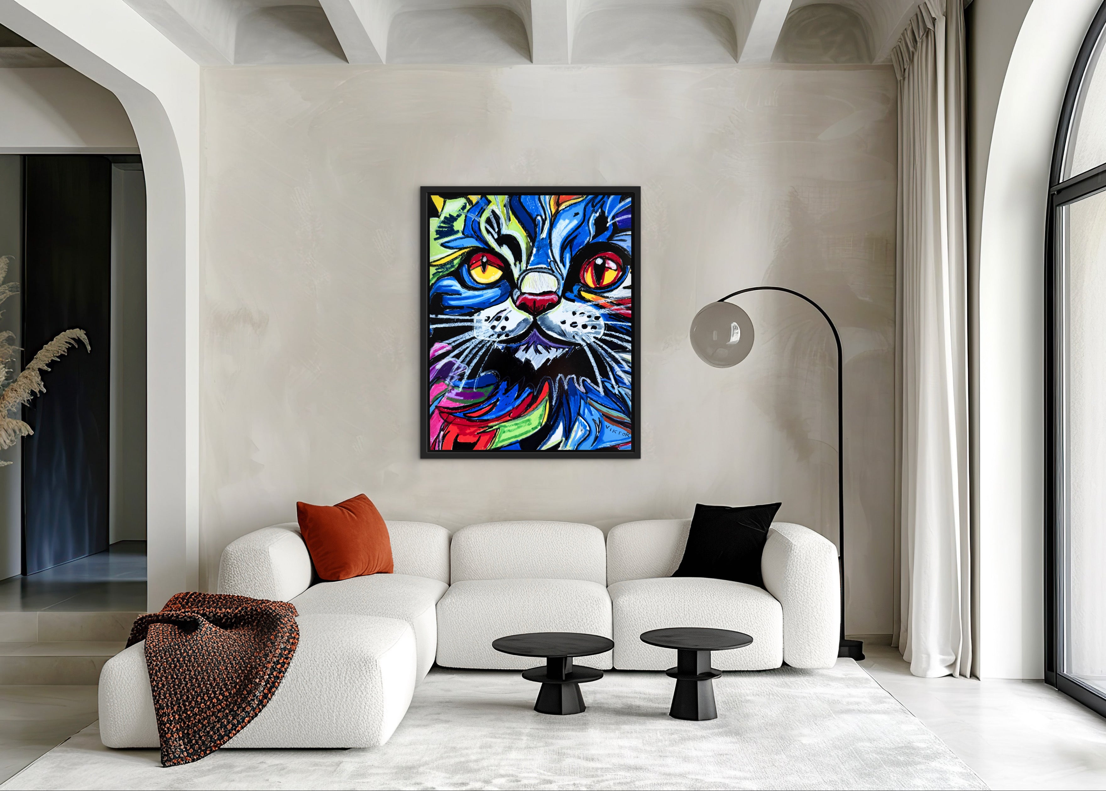 Vibrant Cat - Art Prints