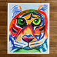 The Colorful Tiger - ORIGINAL  14x17”