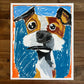 Freddie The Dog  - ORIGINAL  14x17”