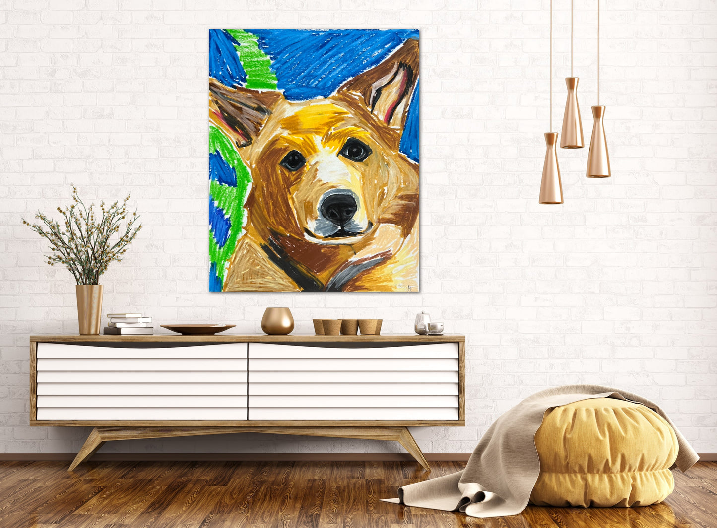 Archie The Corgi - Print, Poster, Stretched Canvas Print