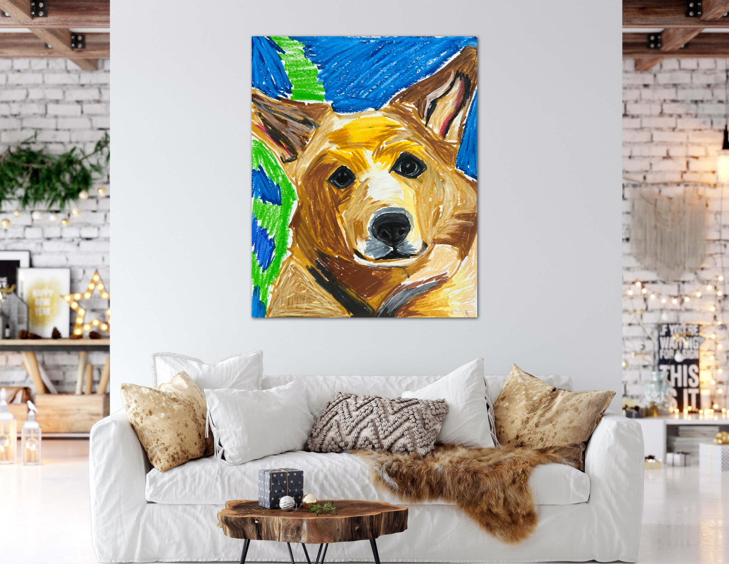 Archie The Corgi - Print, Poster, Stretched Canvas Print