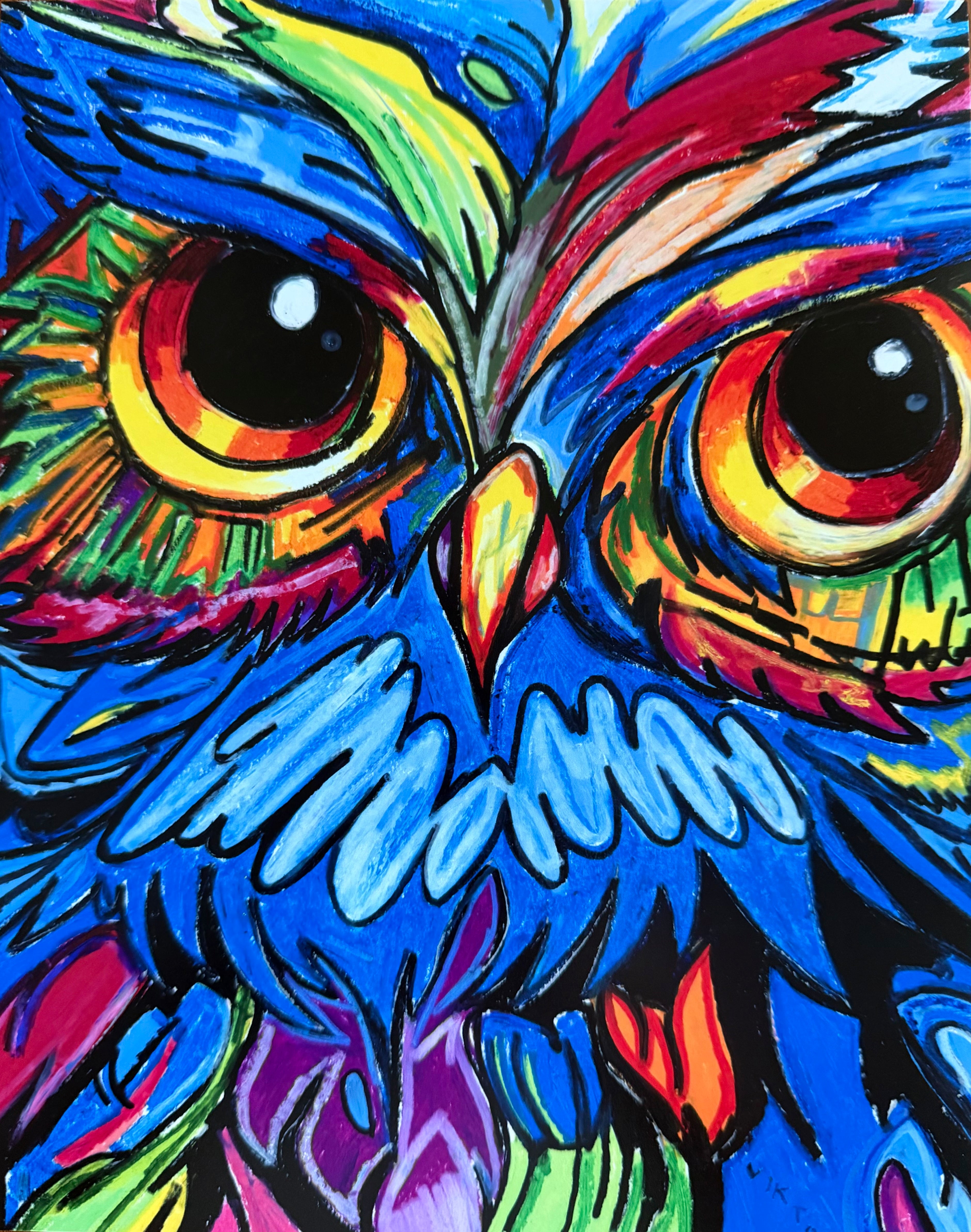 Vibrant Owl - Art Prints