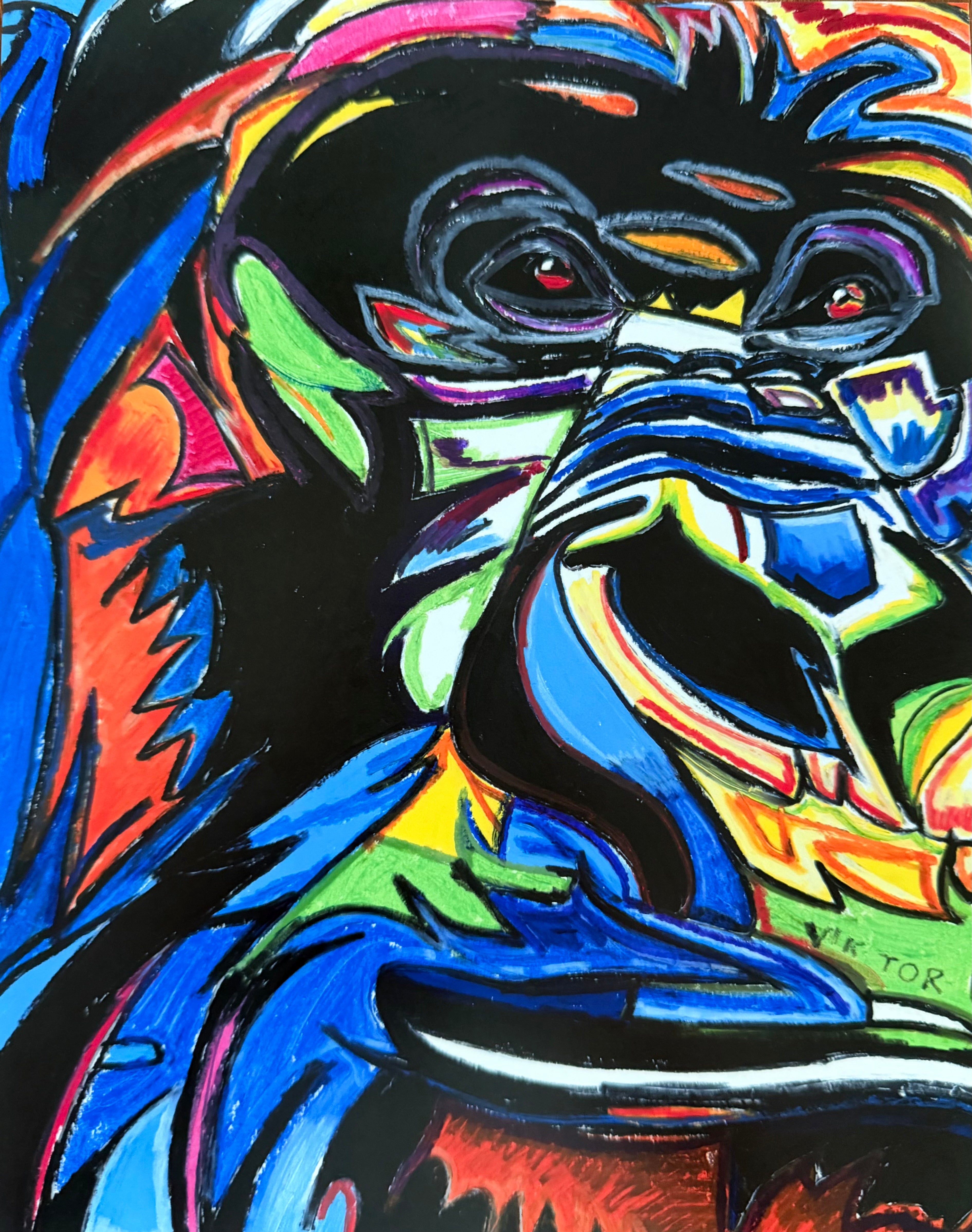 Abstract Gorilla - Art Prints