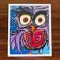 Purple Owl - ORIGINAL  14x17”