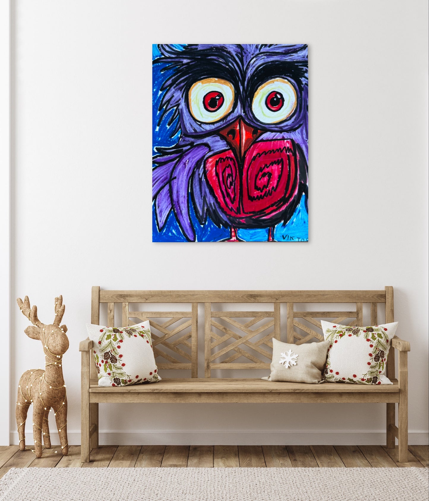 Purple Owl - Art Prints