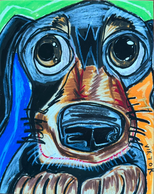 The Cute Dachshund - Art Prints