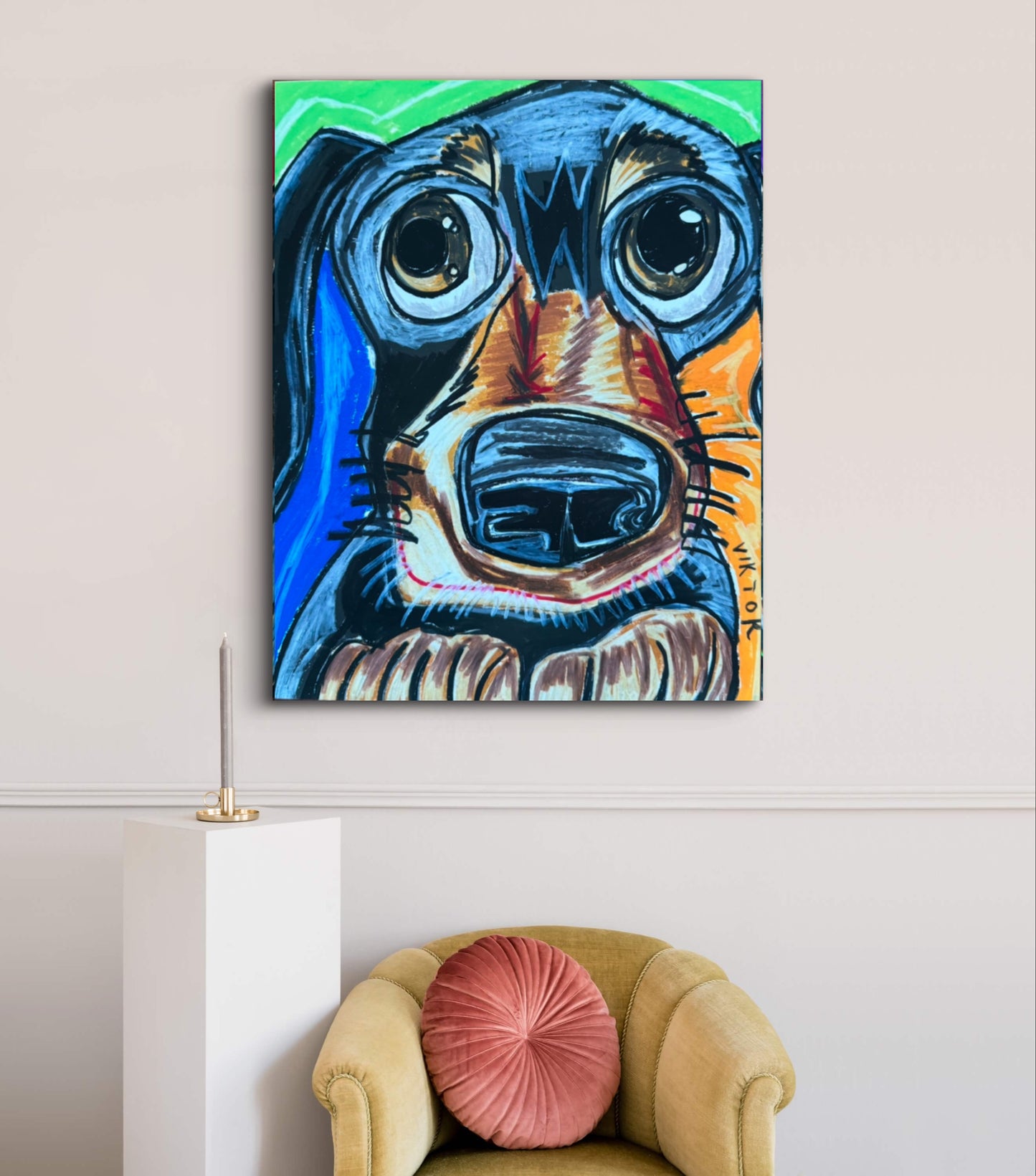 The Cute Dachshund - Art Prints