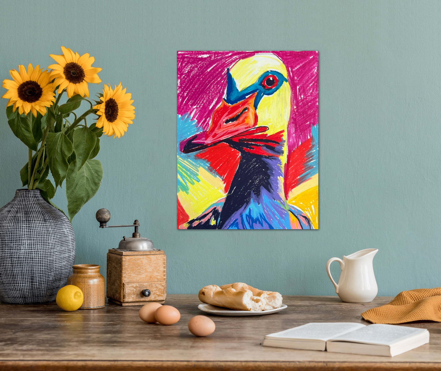 The Colorful Goose - Print, Poster, Stretched Canvas Print