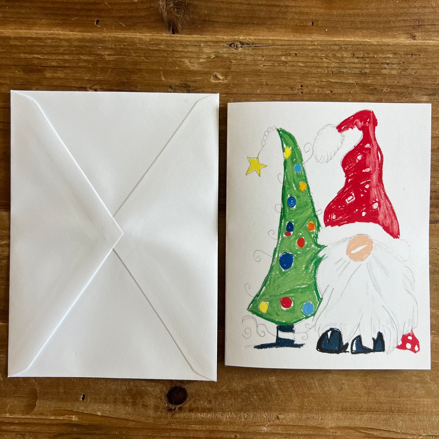Santa Gnome - Greeting cards