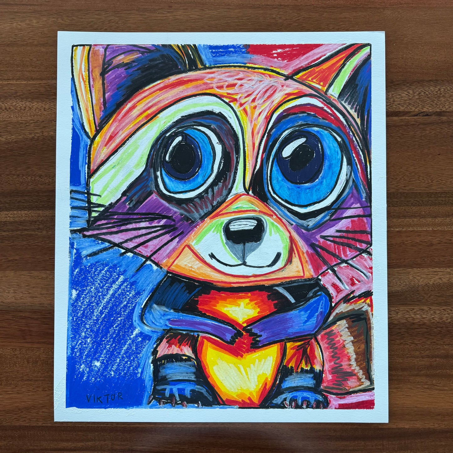 The Baby Raccoon - ORIGINAL 16x19”