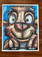 Cute Baby Goat - ORIGINAL OIL PASTEL ARTWORK - 19x24" (video attached)
