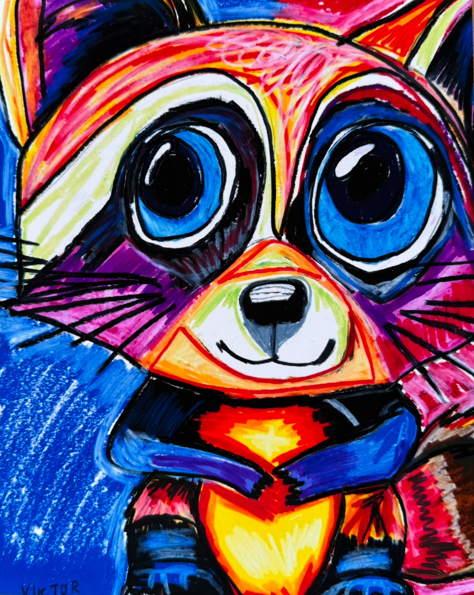 The Baby Raccoon - Art Prints