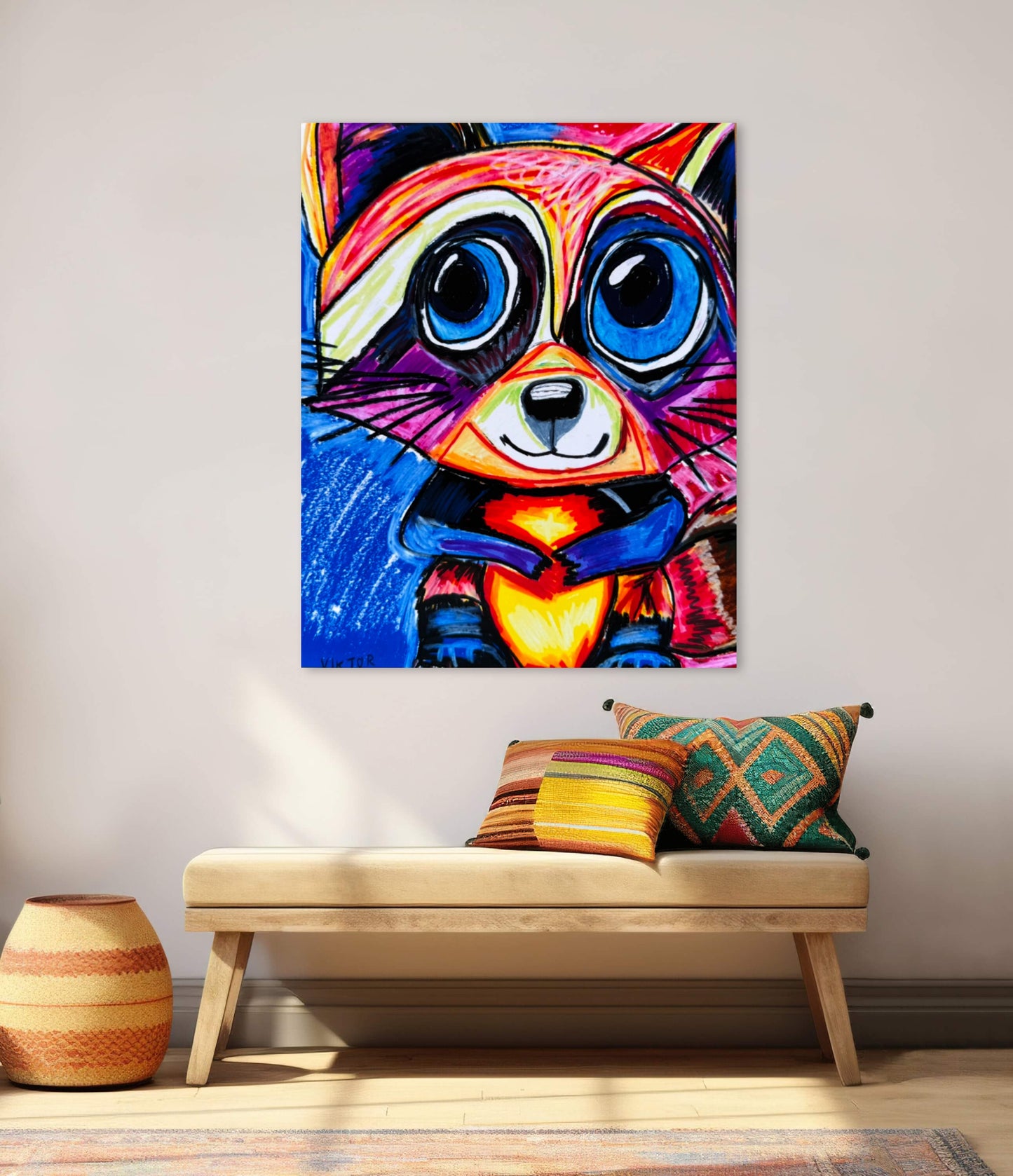 The Baby Raccoon - Art Prints