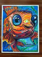 Golden Glow - ORIGINAL OIL PASTEL ARTWORK - 19x24" (video attached) - Vichy's Art