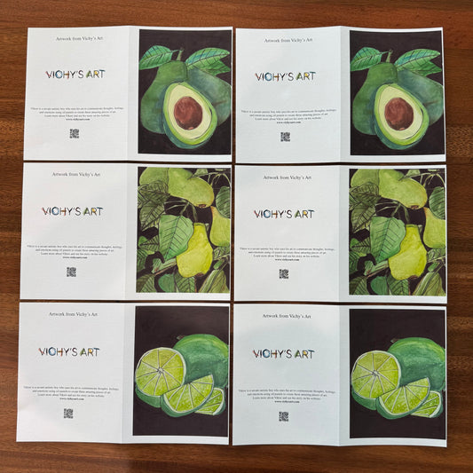 Green Fruits - Greeting cards