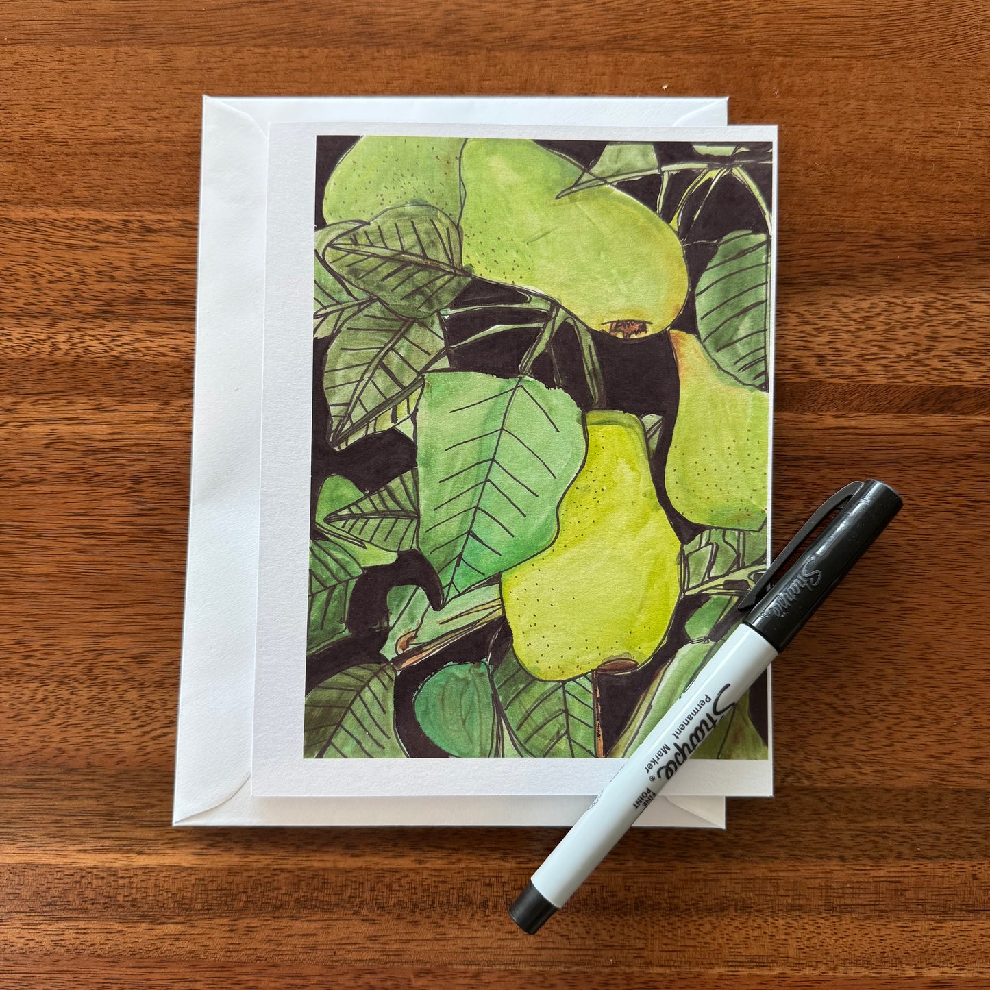 Green Fruits - Greeting cards