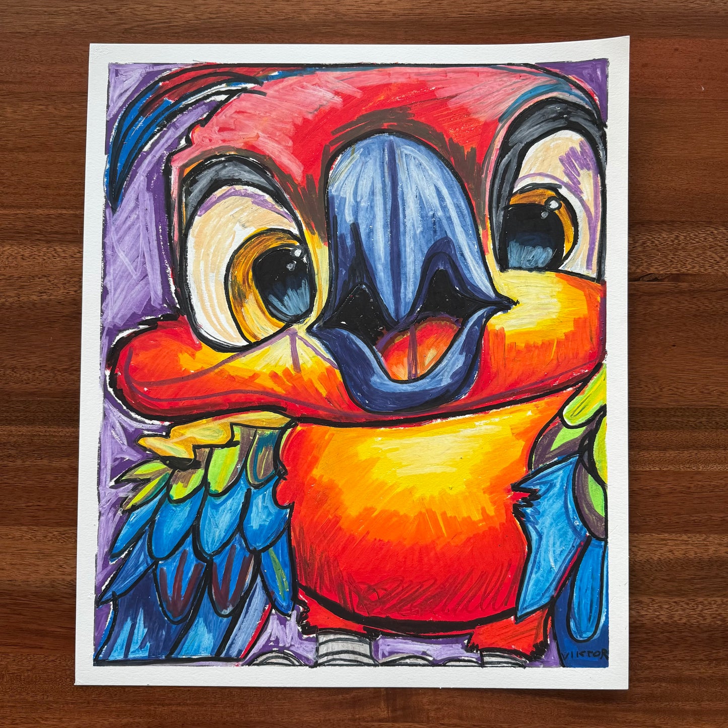 Perry The Parrot - ORIGINAL 16x19”