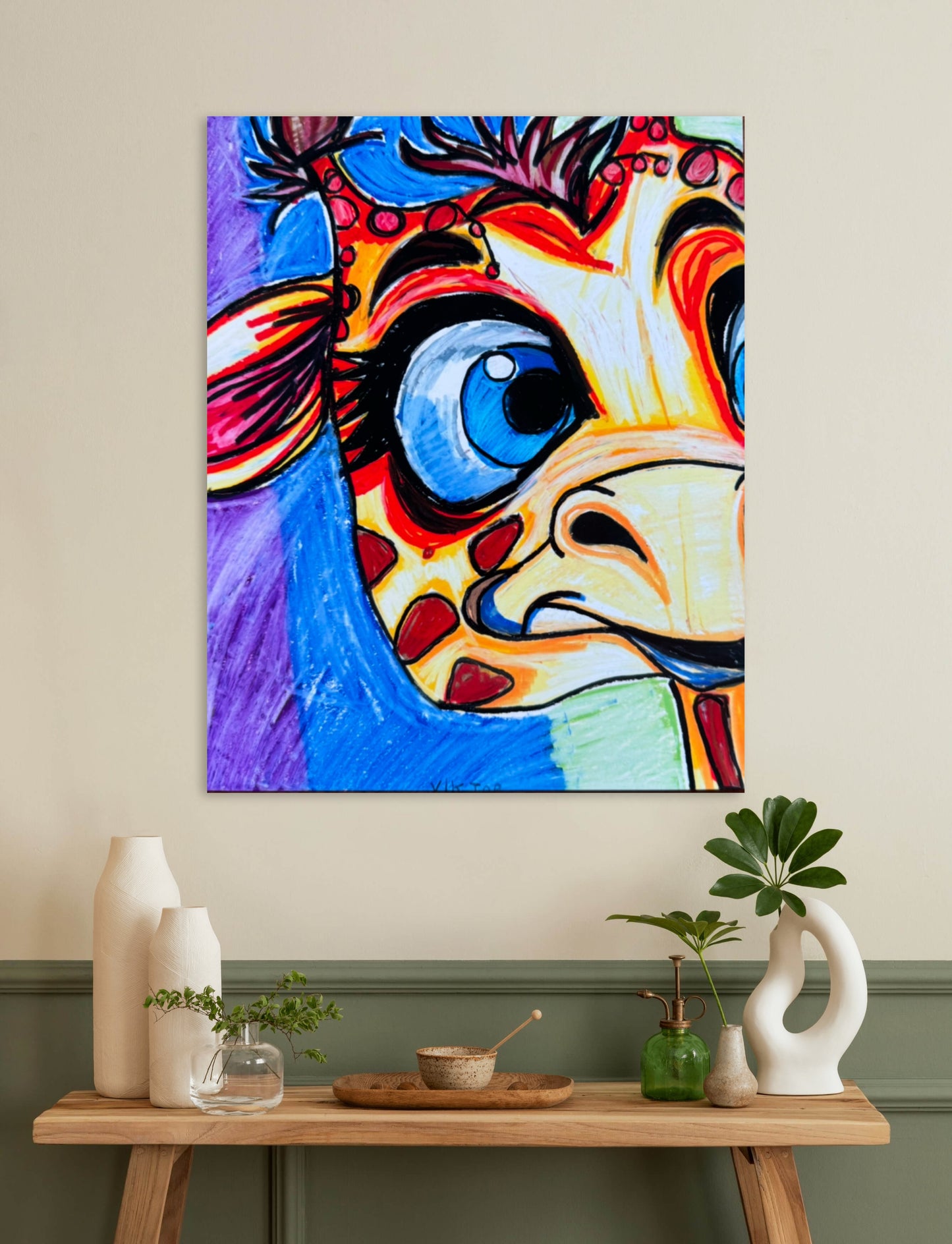 The Cute Giraffe - Art Prints