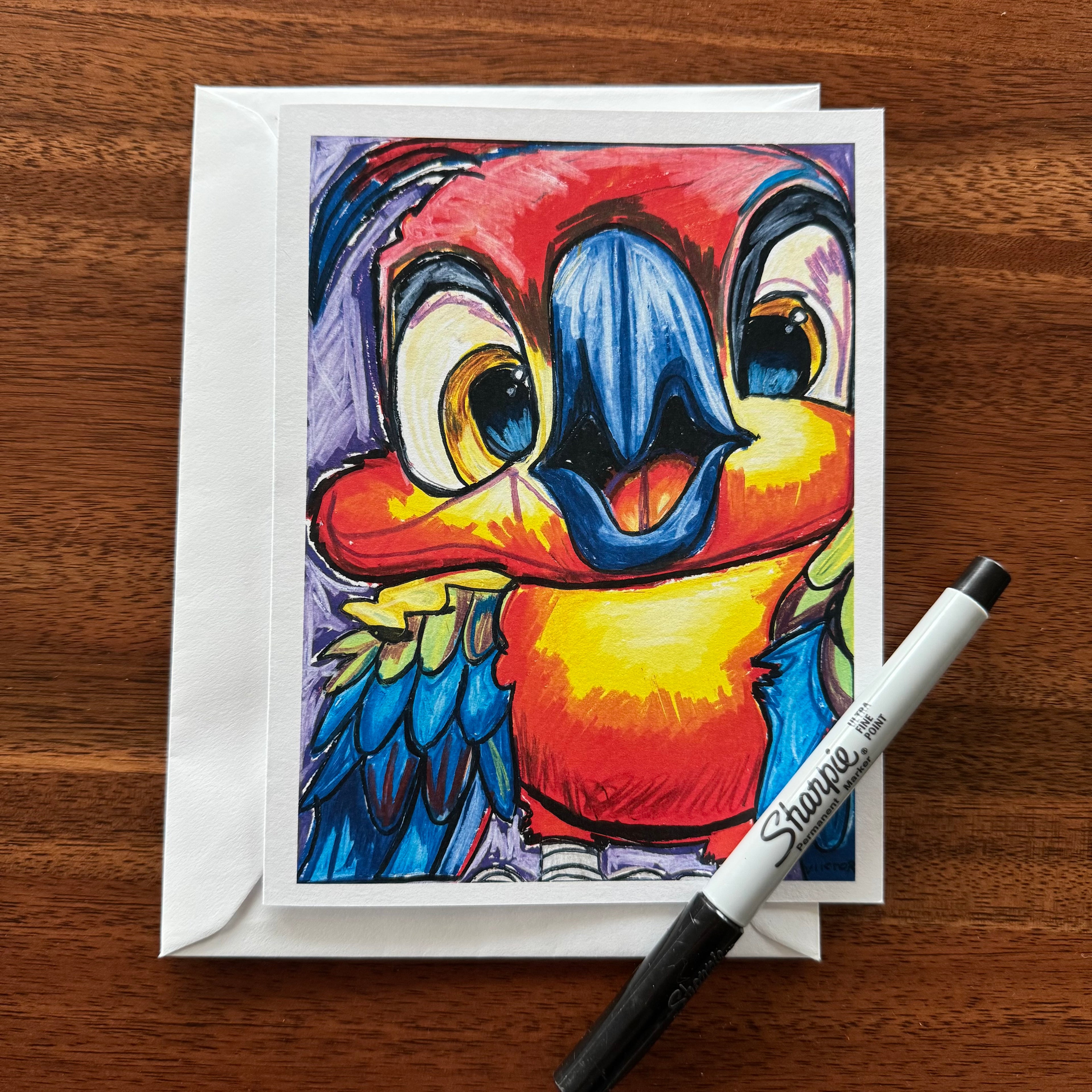 Perry The Parrot - Greeting cards
