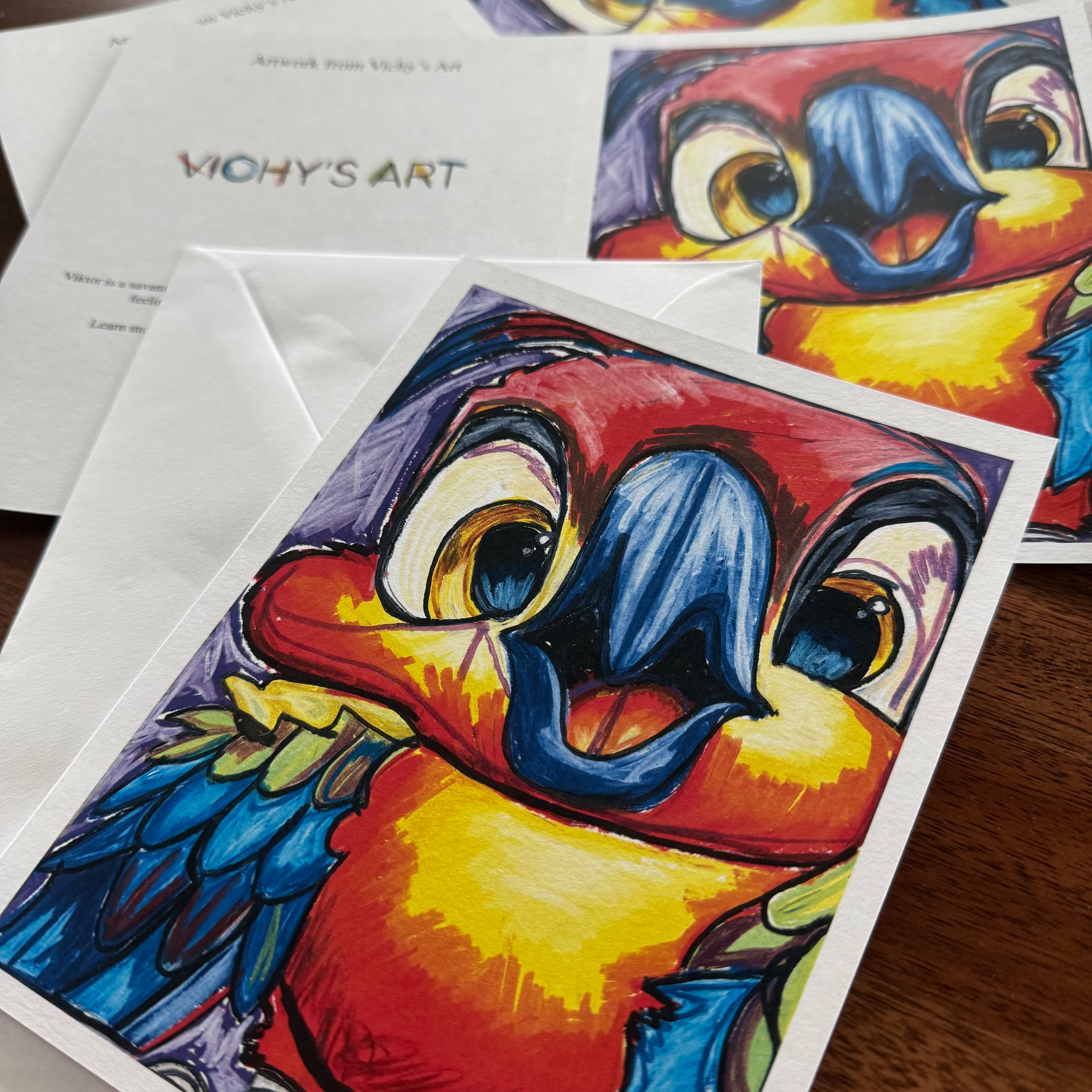 Perry The Parrot - Greeting cards