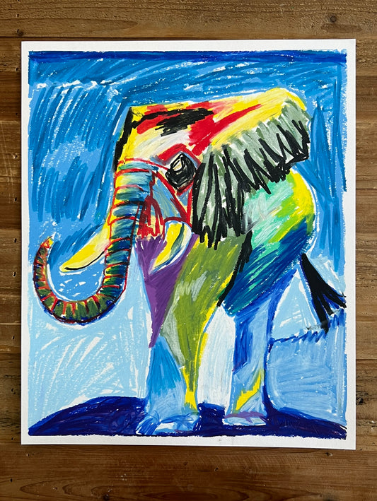 Elephant - ORIGINAL  14x17”