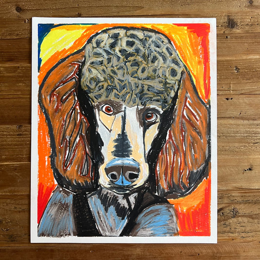 The Abstract Poodle - ORIGINAL  14x17”