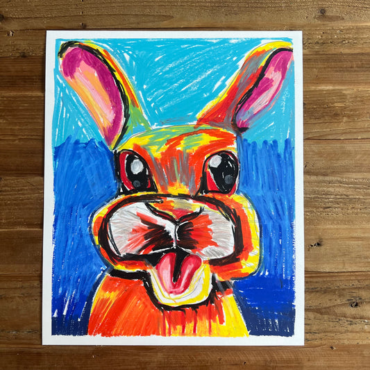 The Colorful Rabbit - ORIGINAL  14x17”