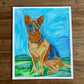 Carolina Dog - ORIGINAL OIL PASTEL - 14x17”