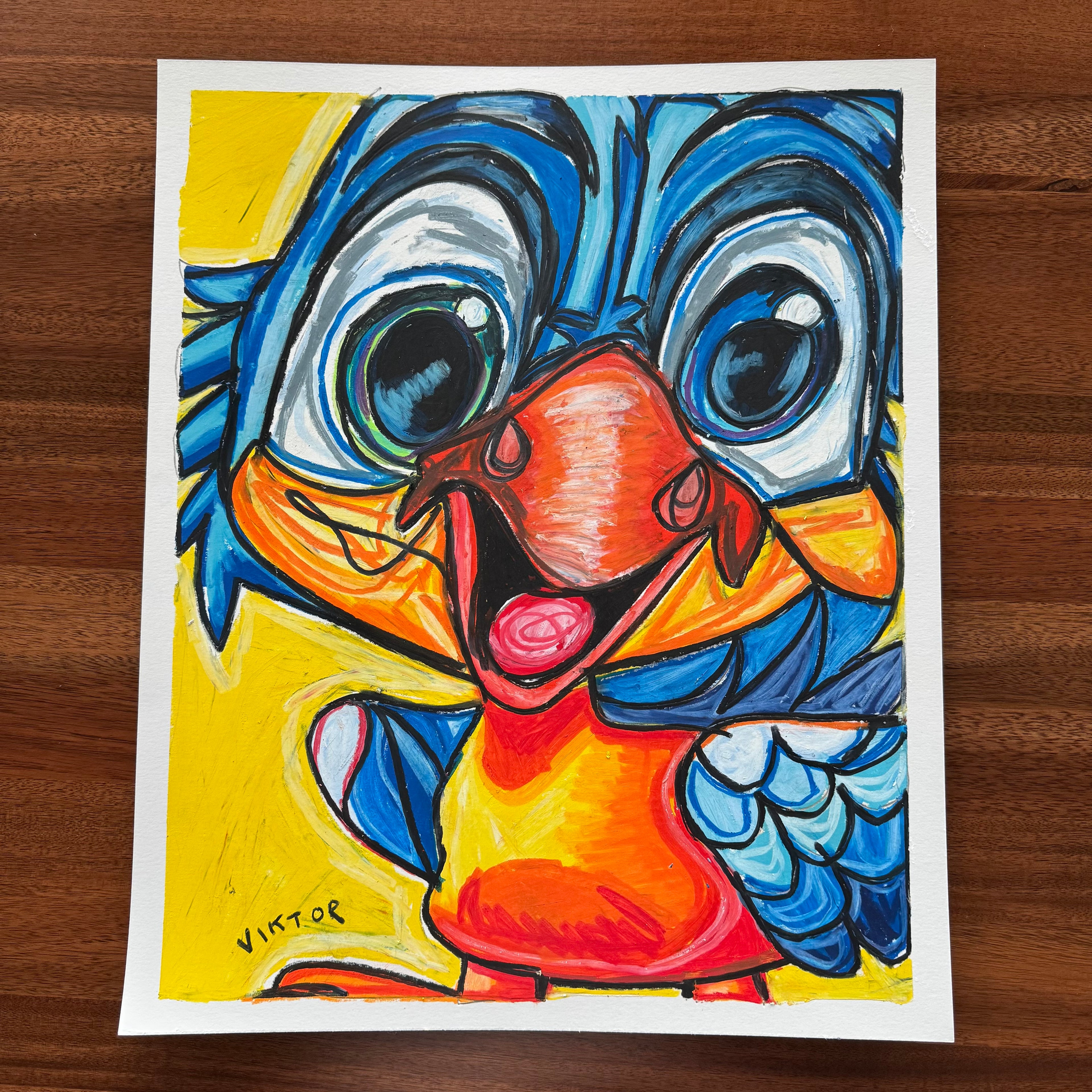 The Baby Parrot - ORIGINAL  14x17”