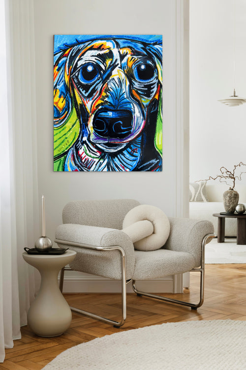 Blue Doxie - Art Prints - Vichy's Art