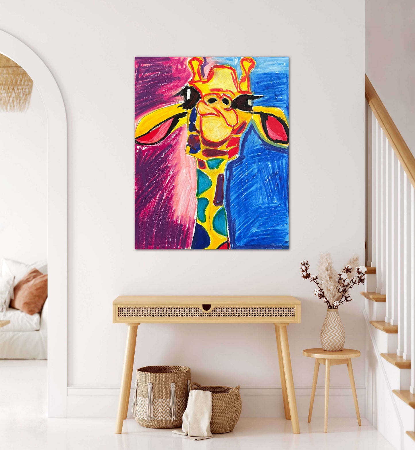 Emily The Giraffe - Print, Poster, Stretched Canvas Print