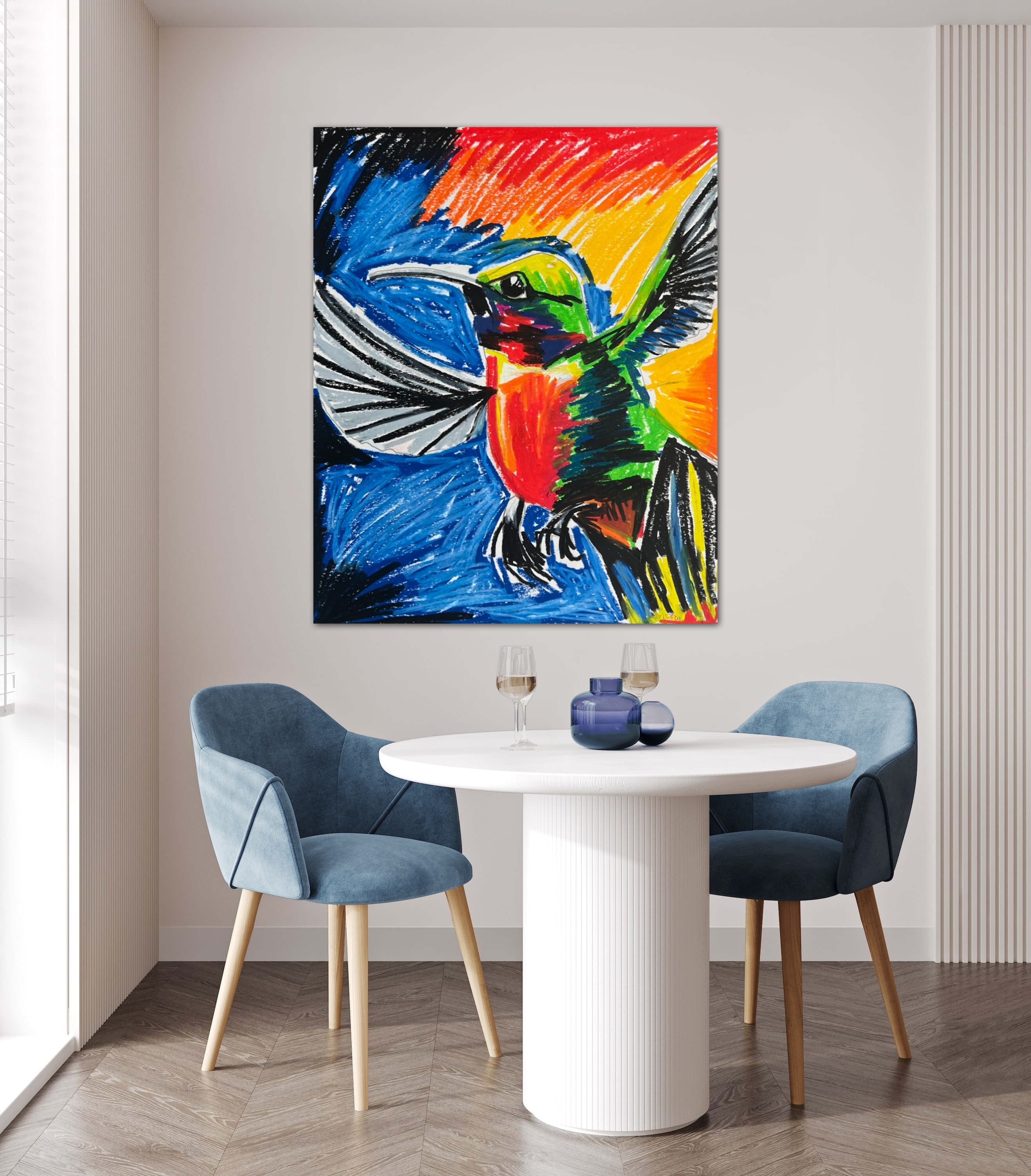 The Colorful Hummingbird - Art Prints