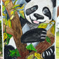 Cute Panda (Watercolor IV) - ORIGINAL  30x22”