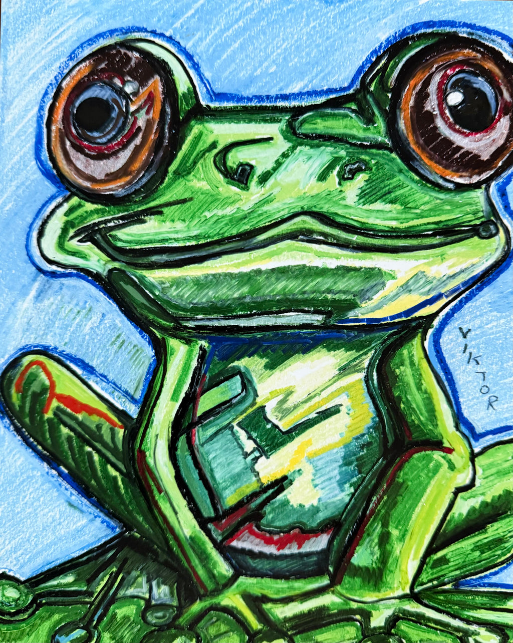 The Cute Frog - Art Prints