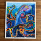 The Big Blue Octopus - ORIGINAL  14x17”