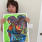 Angel - ORIGINAL OIL PASTEL ARTWORK - 16x19”